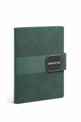 Personalized 4pc Combo - Diary, Pen, Keychain, Cardholder (Velmont Executive - Emerald Forest Colour)