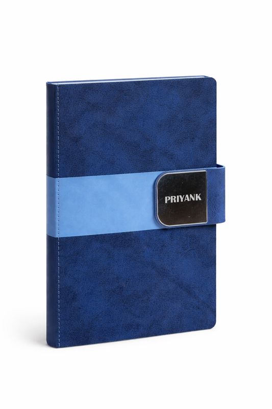 Personalized 4pc Combo - Diary, Pen, Keychain, Cardholder (Velmont Executive - Midnight Navy Colour)