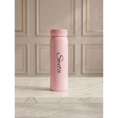 Personalized Baby Pink Slim Thermos Bottle 300ml