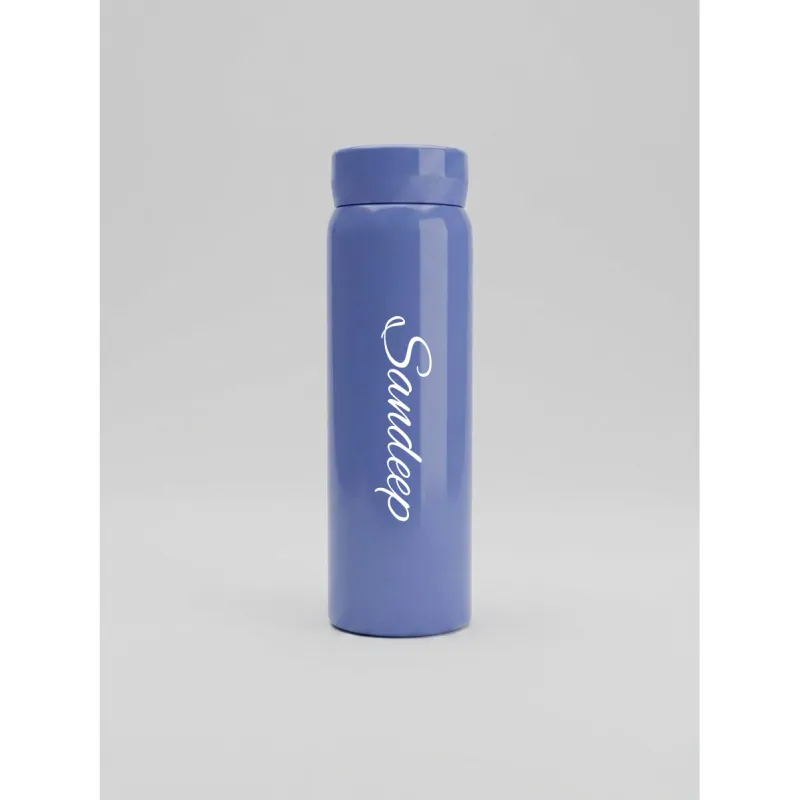Personalized Grey Slim Thermos Bottle 300ml