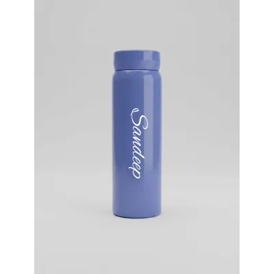 Personalized Grey Slim Thermos Bottle 300ml