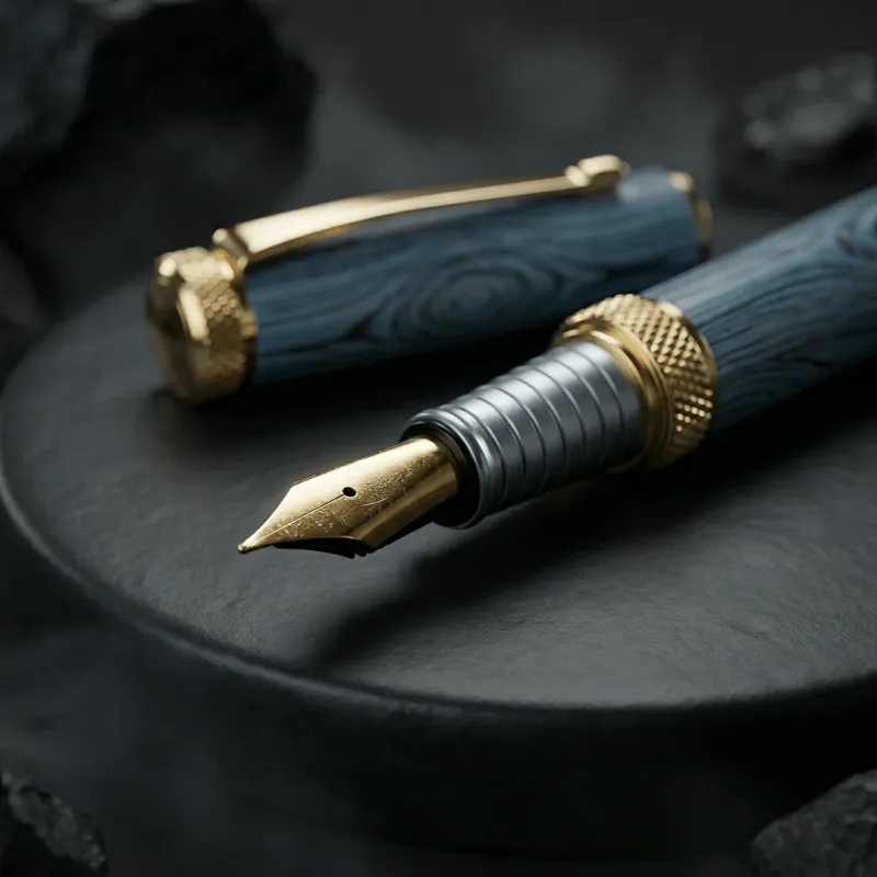 Personalized Imperial Blue Gold Fountain Pen