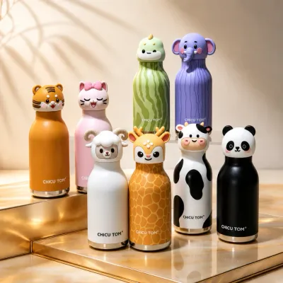 Personalized Chicu Tom 3D Animal Water Bottle for Kids – 480ml