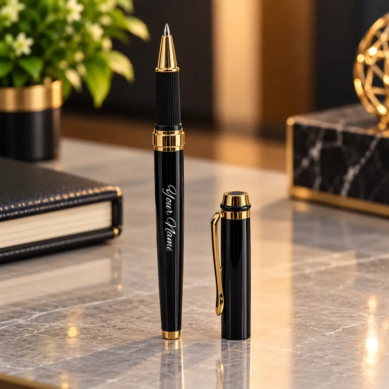 Black Gold Prestige Personalized Pen