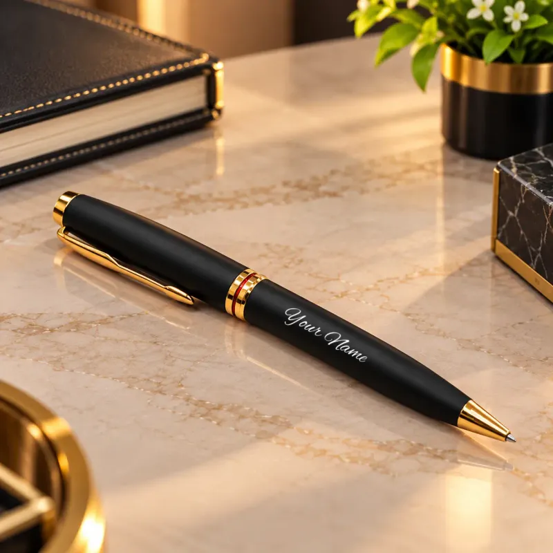 Obsidian Gold Taper Personalized Pen