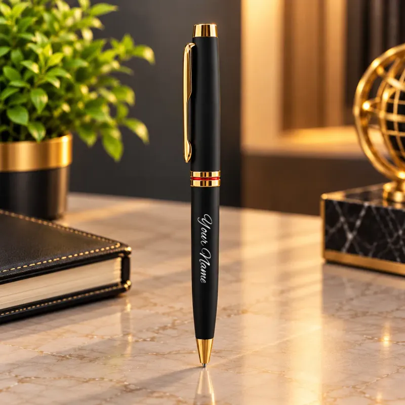 Obsidian Gold Taper Personalized Pen
