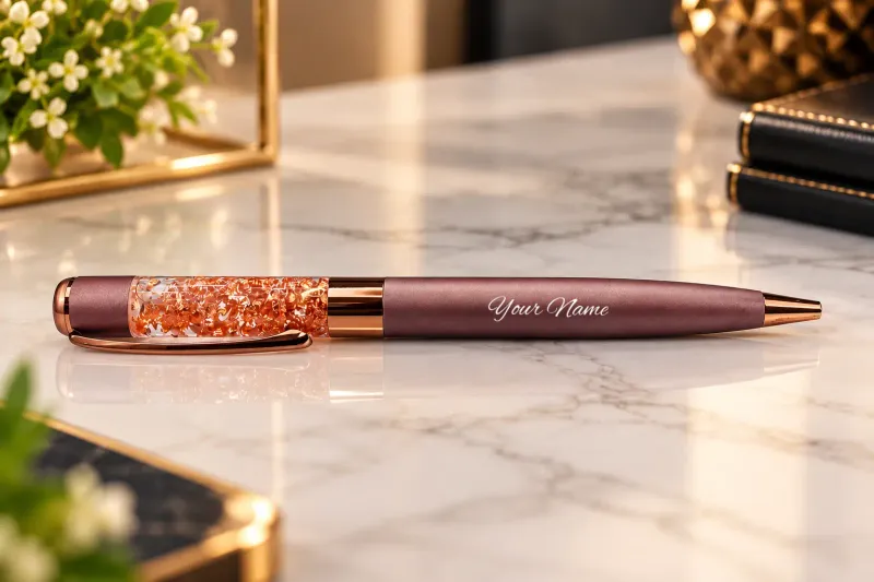 Rose Élan Crystal Personalized Rose Gold Crystal Pen