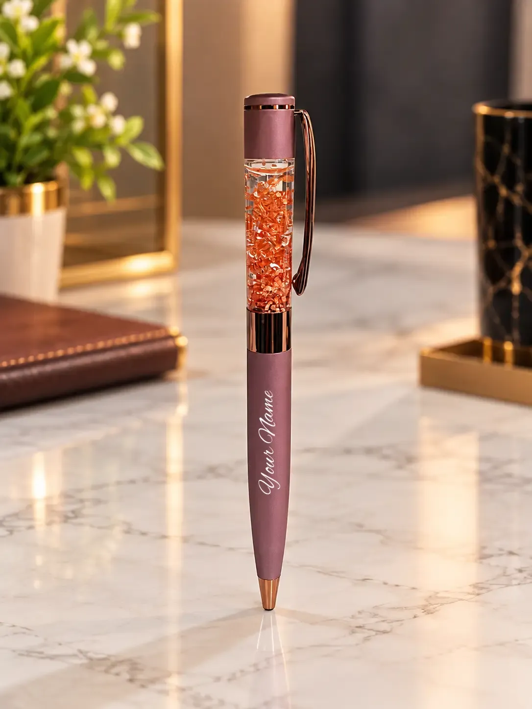 Rose Élan Crystal Personalized Rose Gold Crystal Pen