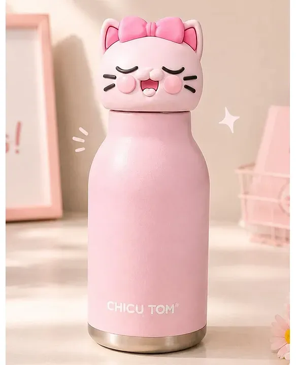 Personalized Chicu Tom Mimi Cat Kitty 3D Animal Water Bottle – 480ml