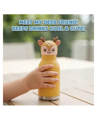 Chicu Tom Bottle – Chiku Deer 3D Animal Water Bottle | Personalized Kids Bottle 480ml