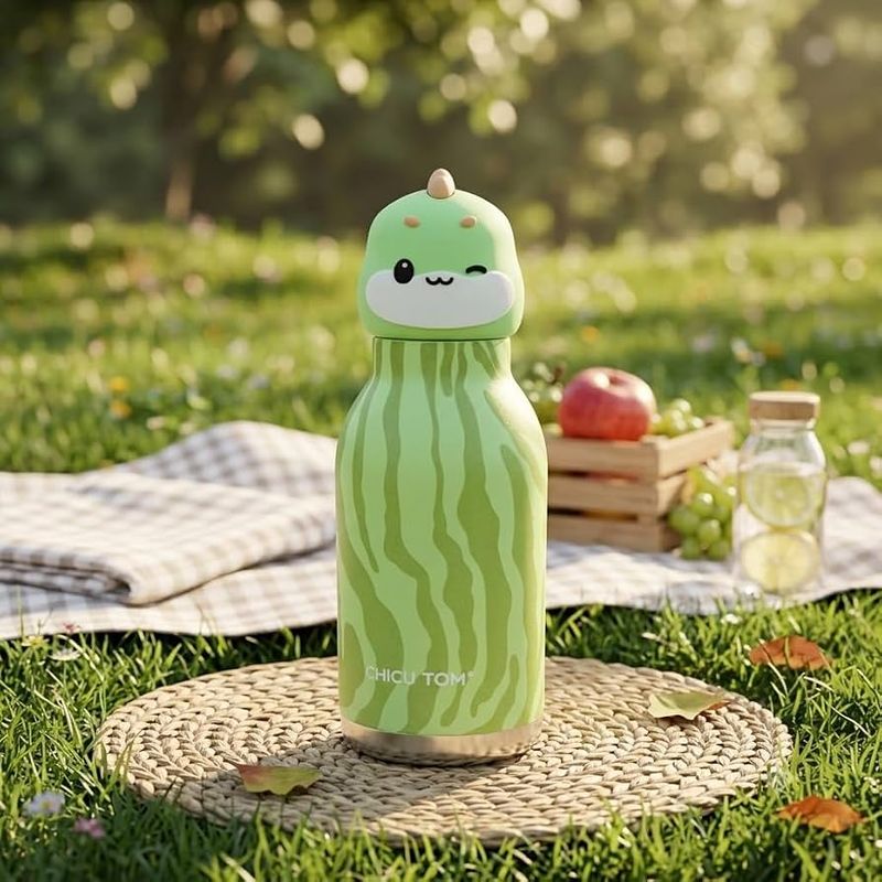 Chicu Tom Bottle – Roro Dino 3D Animal Water Bottle | Personalized Kids Bottle 480ml