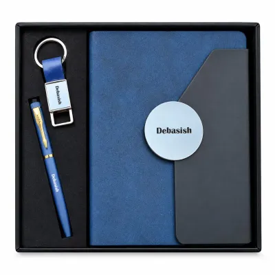Personalized Diector's Diary, Pen, Keychain Combo (Imperial Navy Colour)