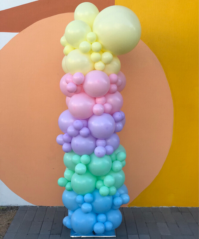 Pastel Balloon Column 