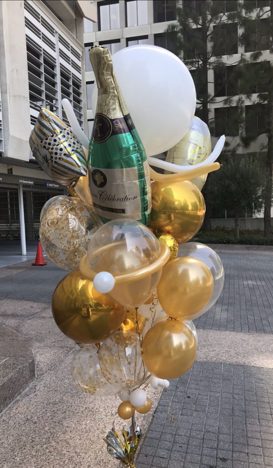 Congratulations Champagne Bottle Bouquet