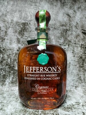 Jefferson's Straight Rye Whiskey Finished in Cognac Casks 750ml
