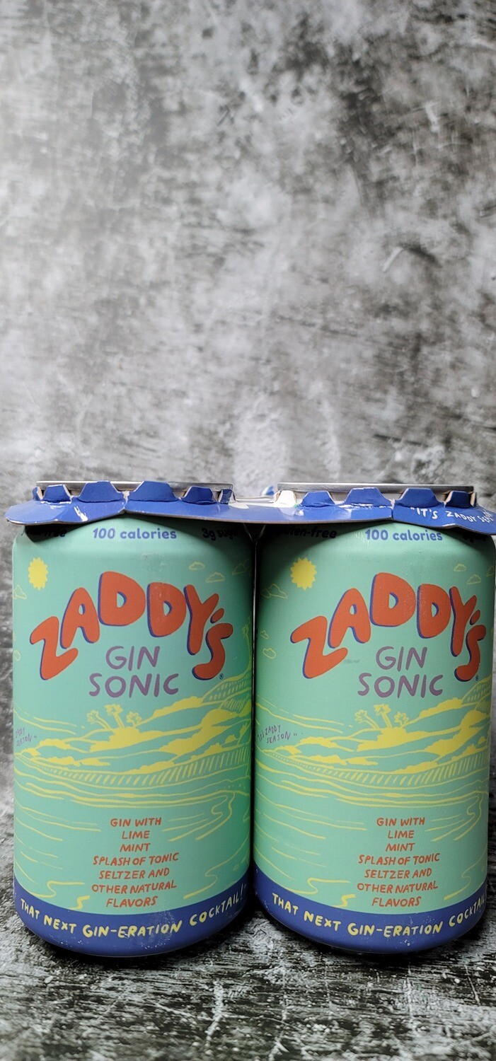 Zaddy's Gin Sonic 12oz 4pack