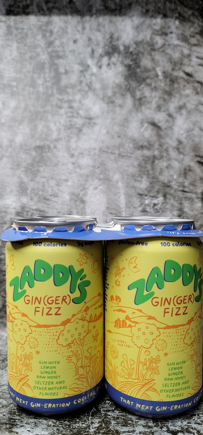 Zaddy's Gin(Ger) Fizz 12oz 4pack