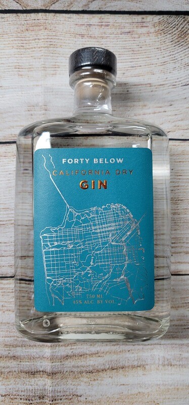 Forty Below California Dry Gin 750ml