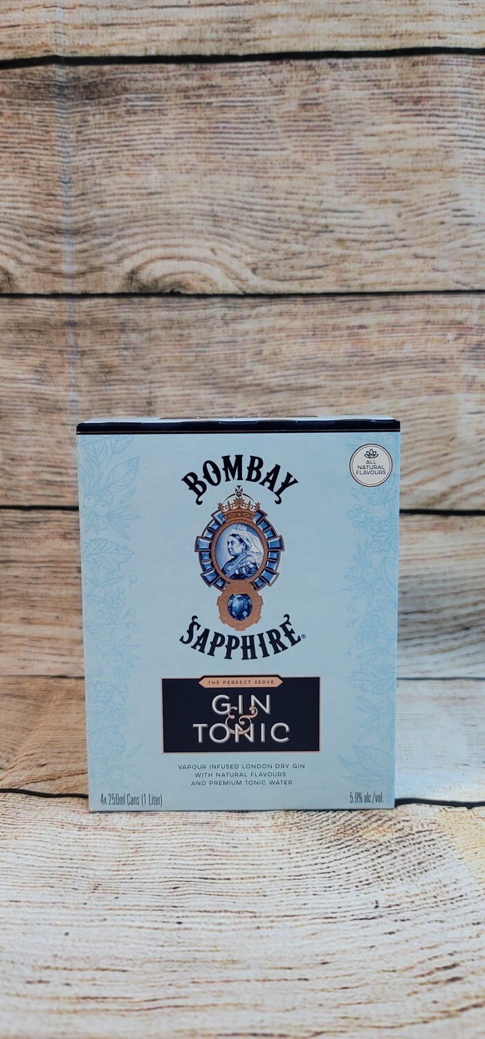 Bombay Sapphire Gin 355ml 4pack