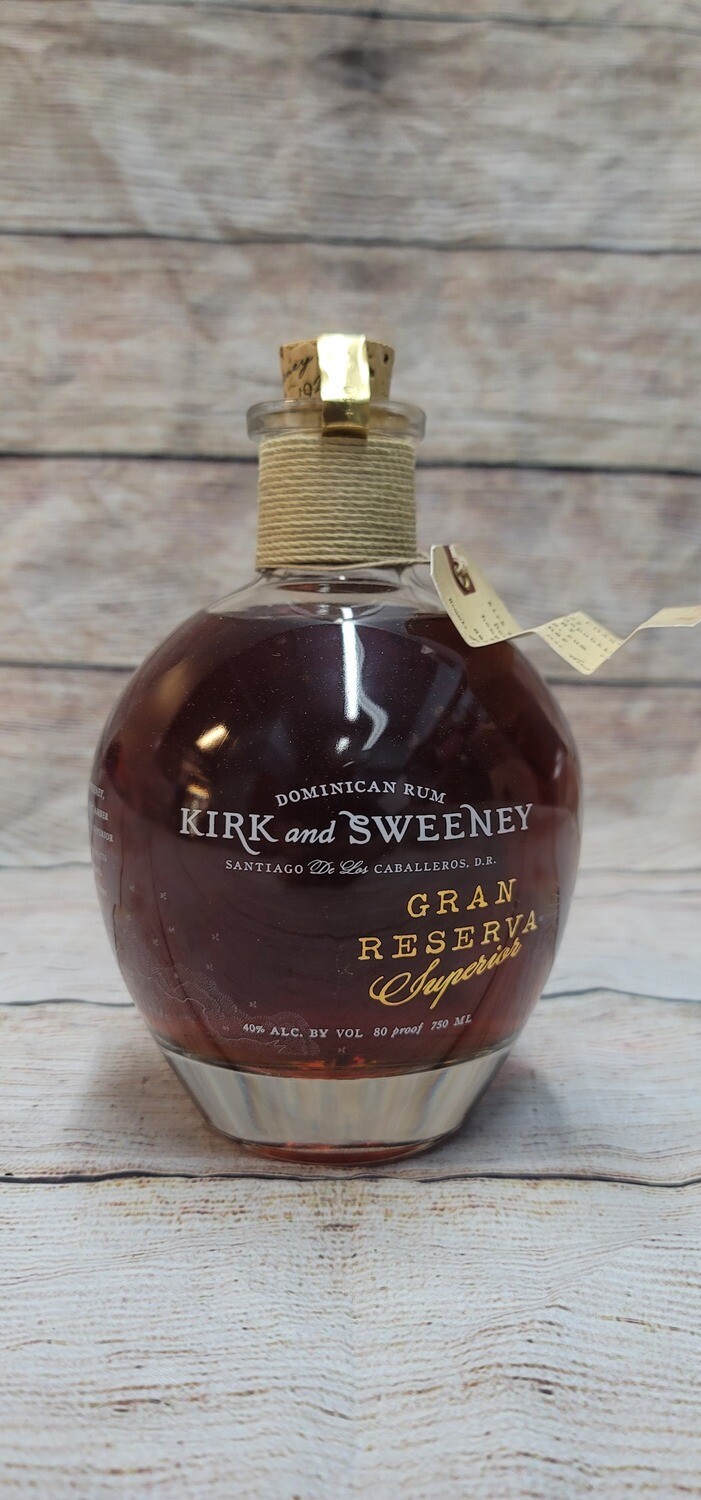 Kirk and Sweeney Gran Reserva Superior Dominican Rum 750ml