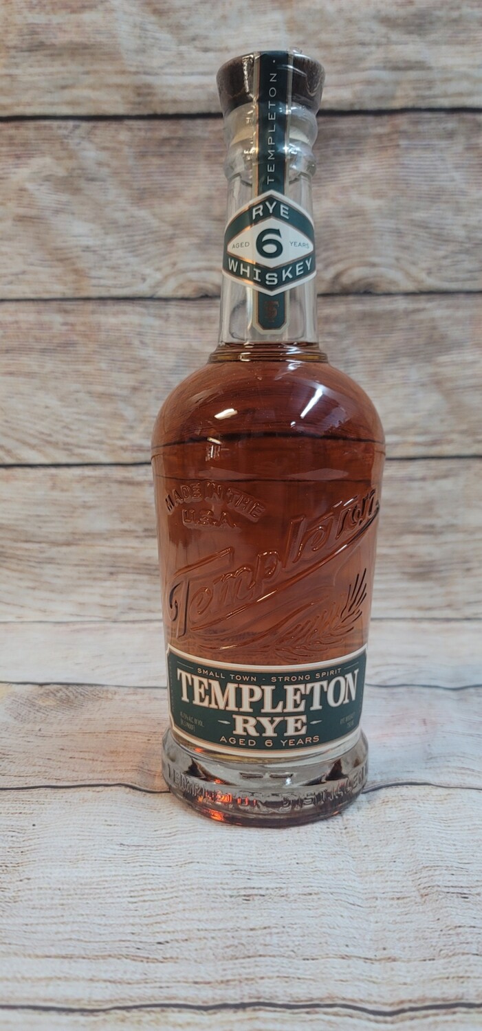Templeton 6year Rye Whiskey 750ml