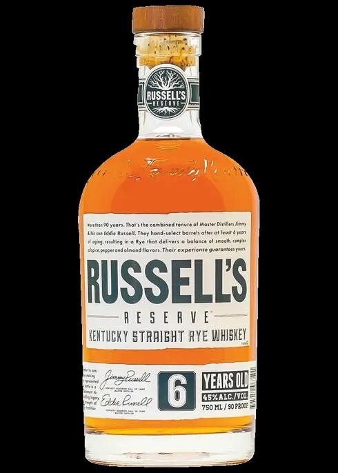 Russel's Reserve 6year Rye 750ml