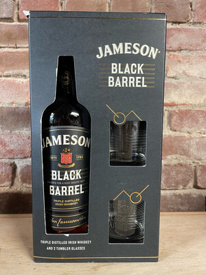 Jameson Black Barrel 750ml Gift Pack