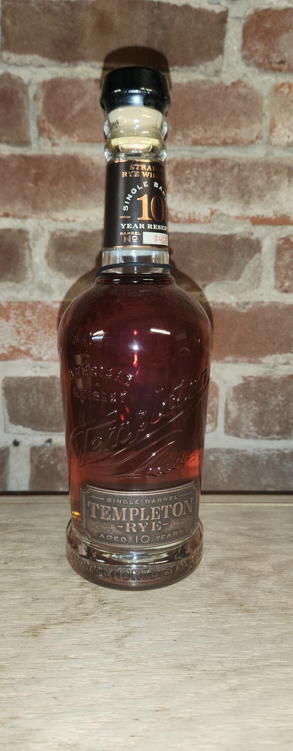 Templeton 10year Rye Whiskey 750ml