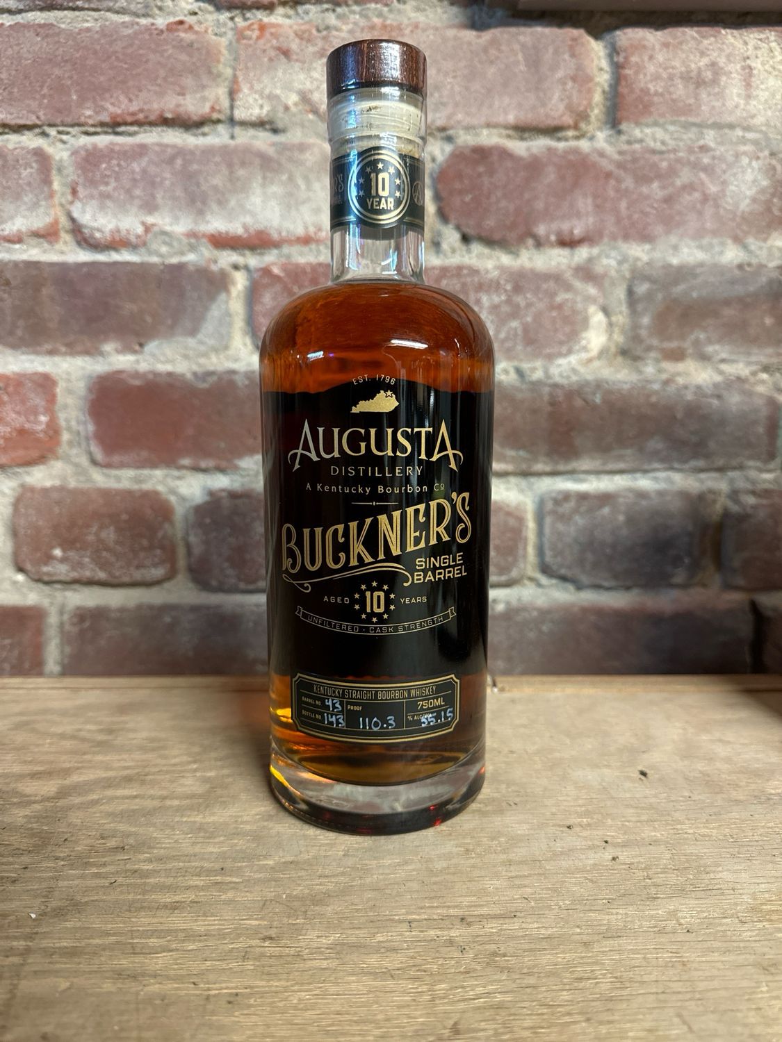 Augusta Buckner’s 10year Single Barrel 750ml