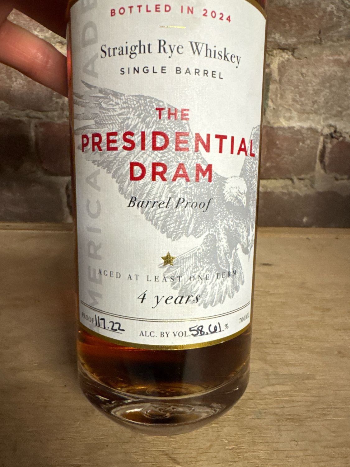 The Presidential Dram Barrel Proof Rye 117.22 700ml