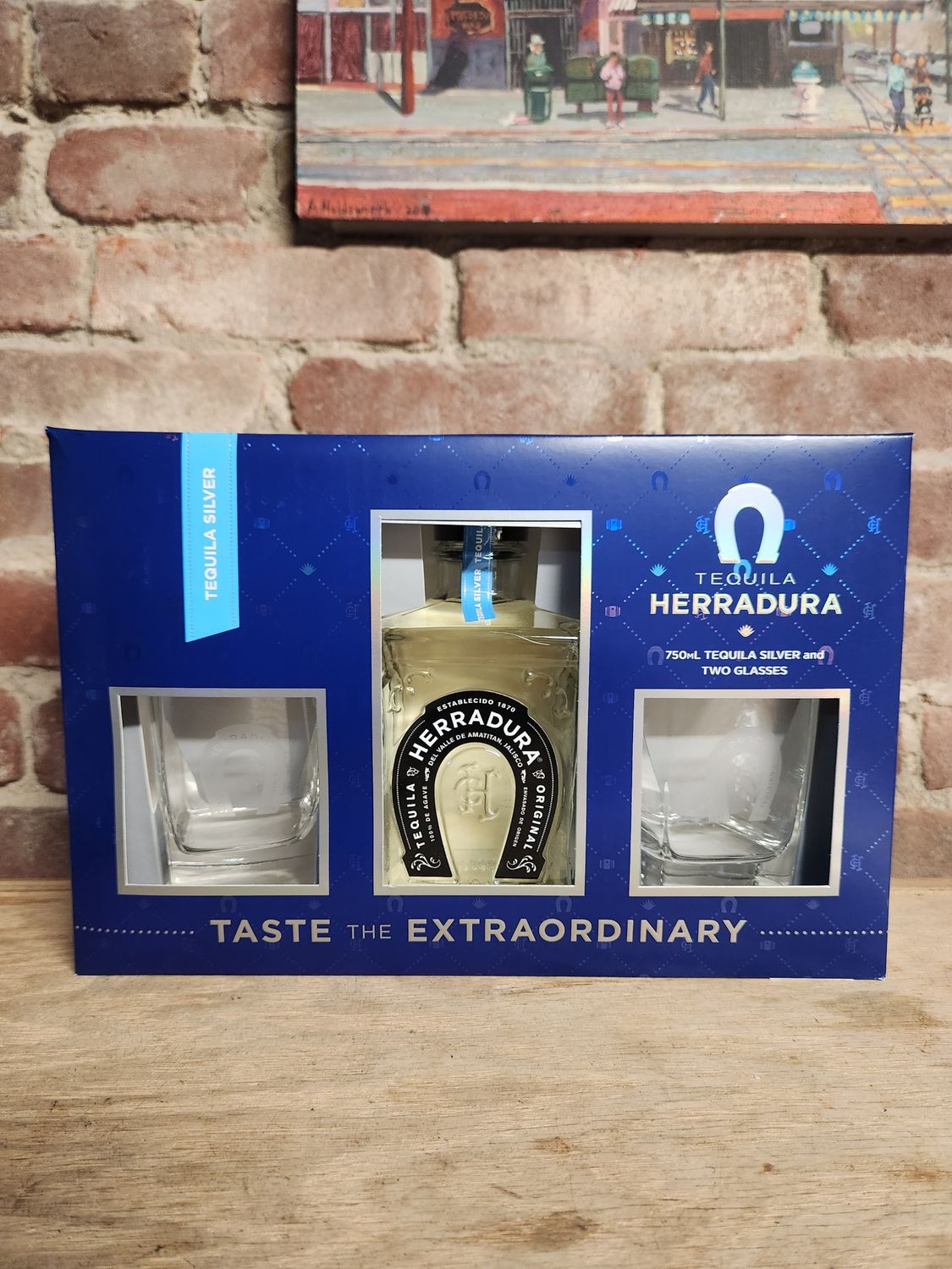 Herradura Blanco 750ml Glass Gift Set