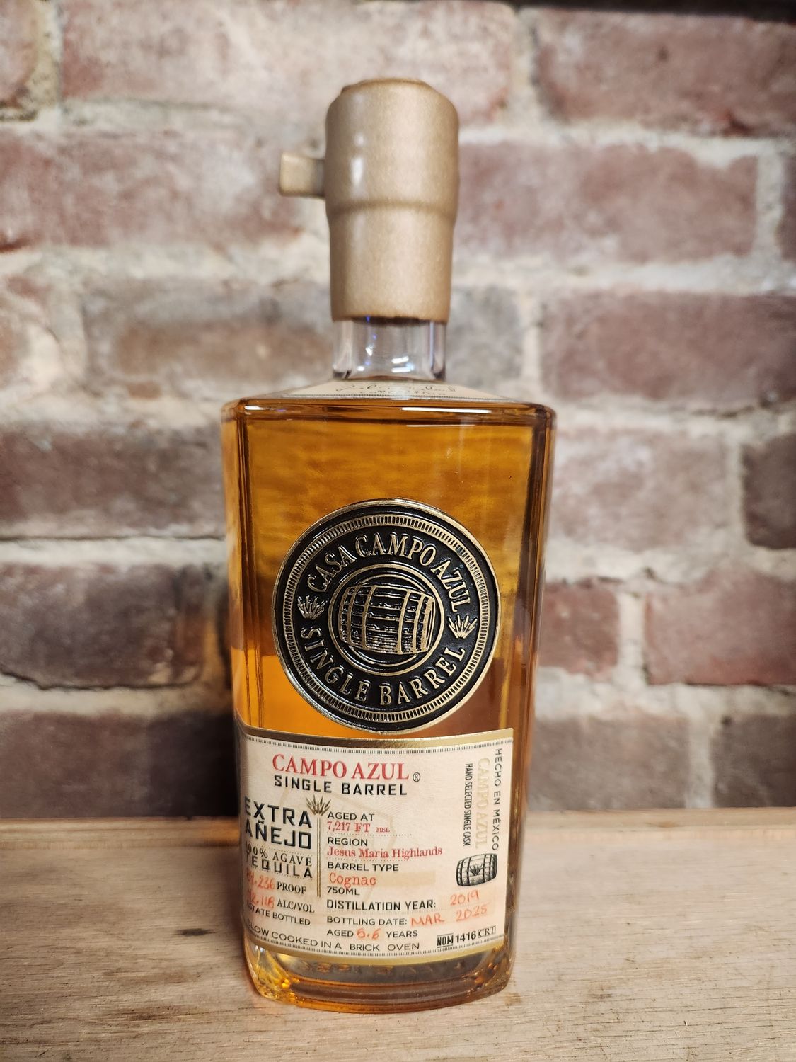 Campo Azul Single Barrel Tequila Extra Anejo 750ml