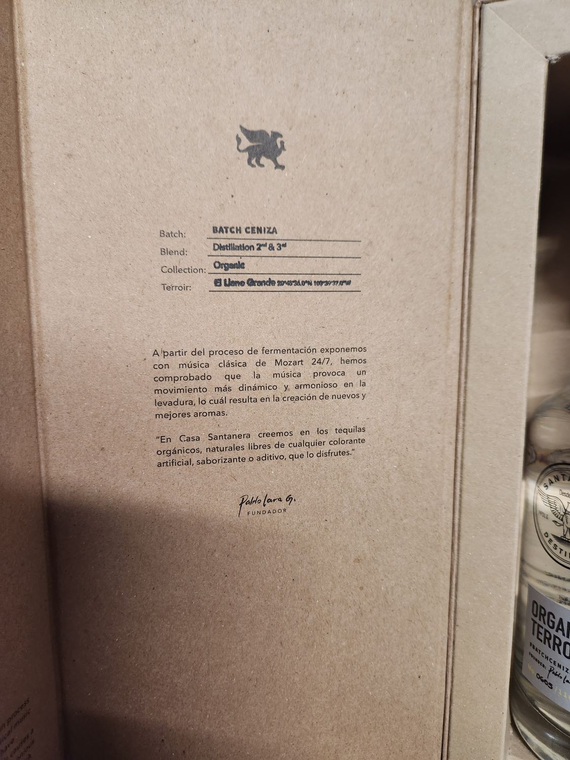 Santanera Orangic Ceniza 750ml