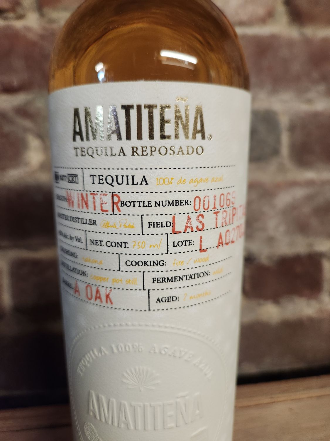 Amatiteña Tequila Reposado 750ml