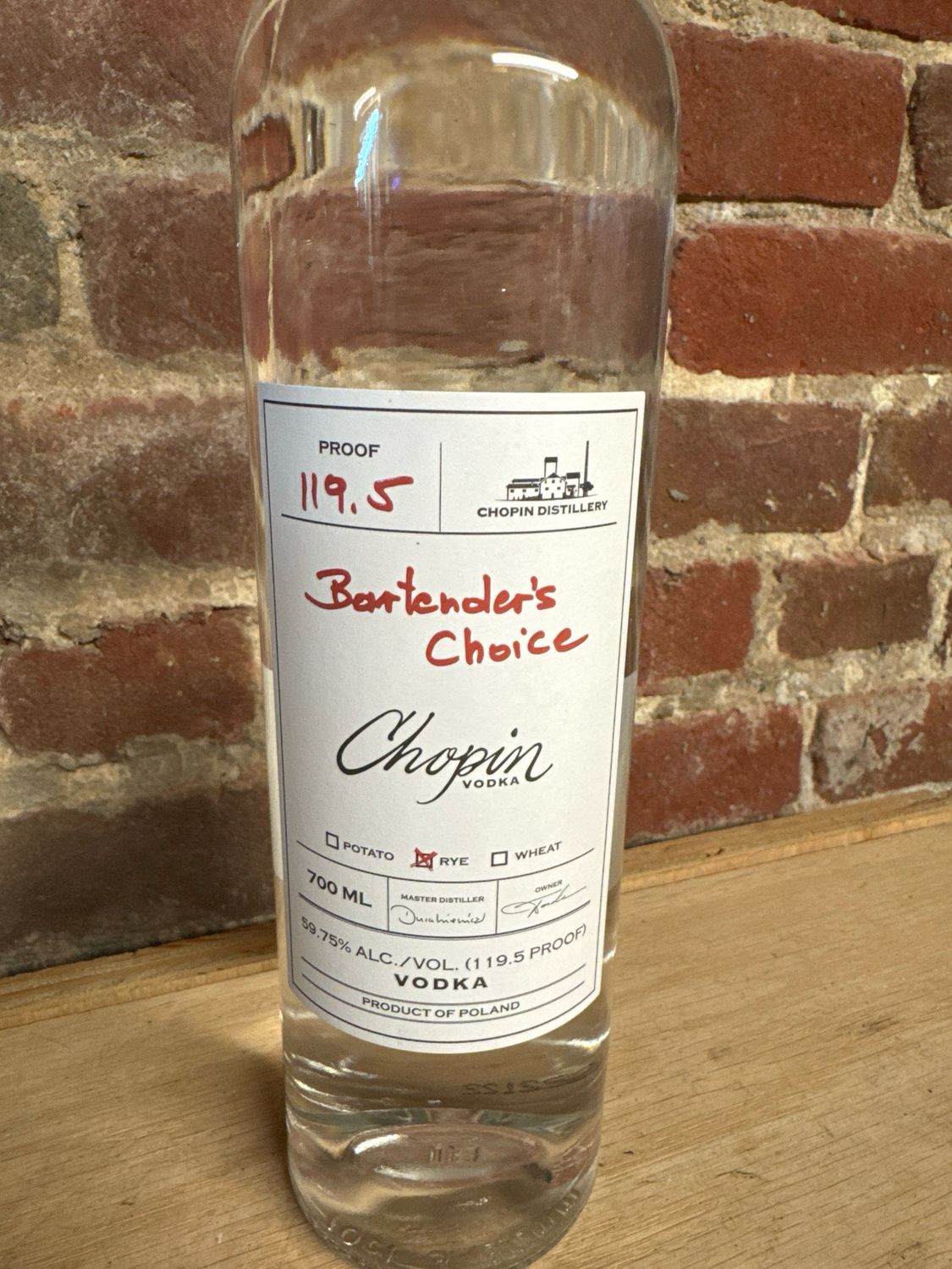 Chopin Bartender’s Choice Vodka 700ml