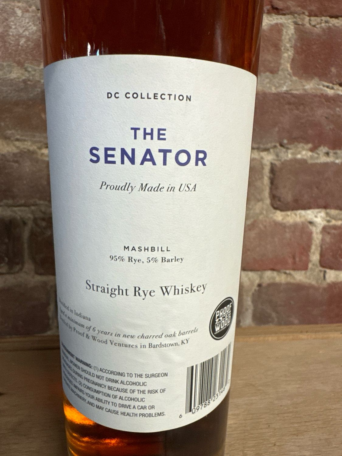 The Senator Barrel Proof Rye 114.6 750ml