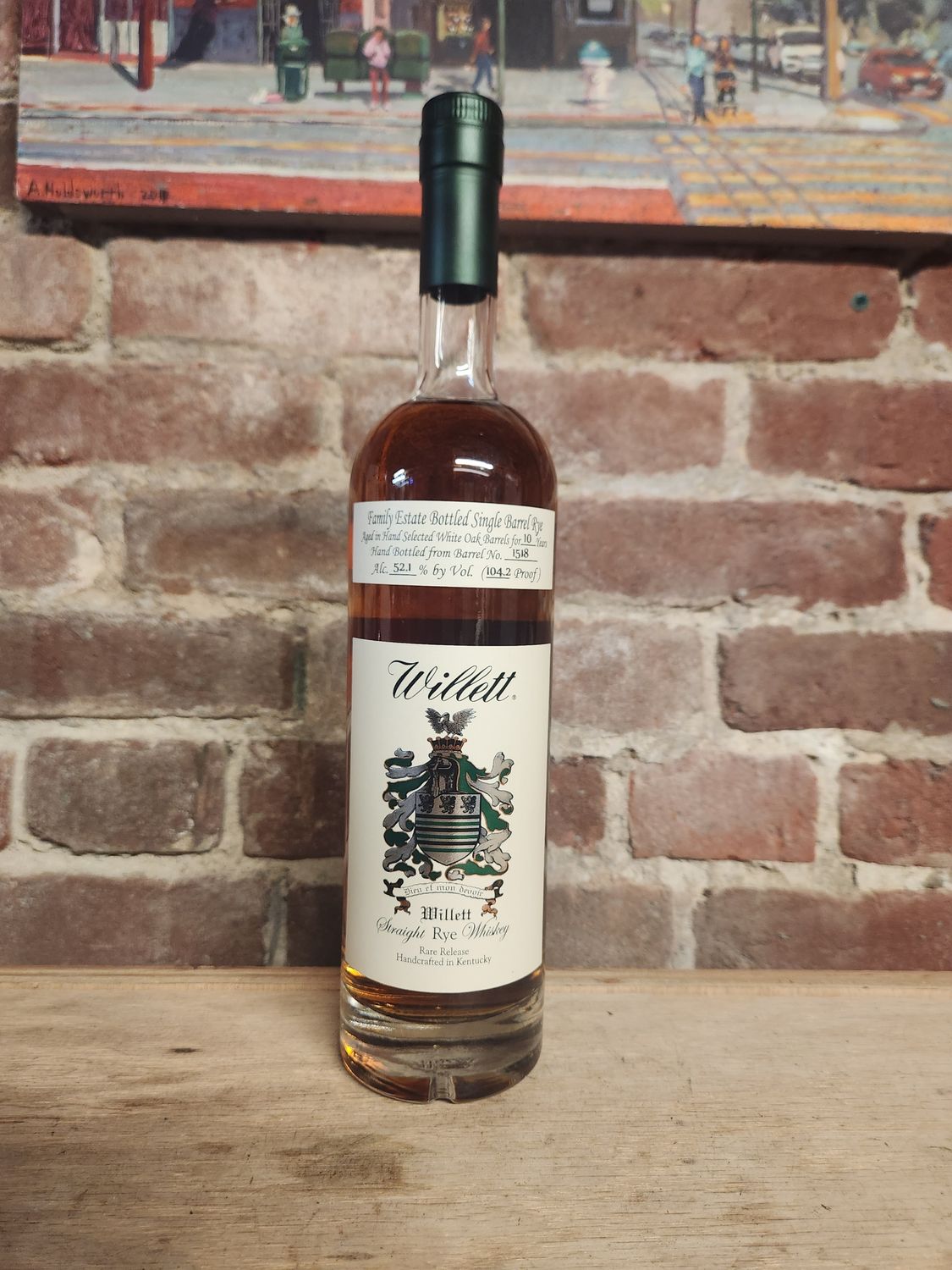 Willet 10Year Rye 750ml Barrel #1518