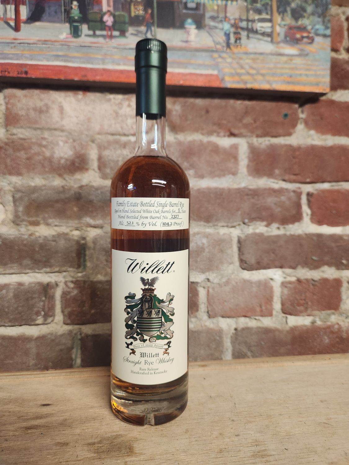 Willet 8year Rye 750ml Barrel #2327