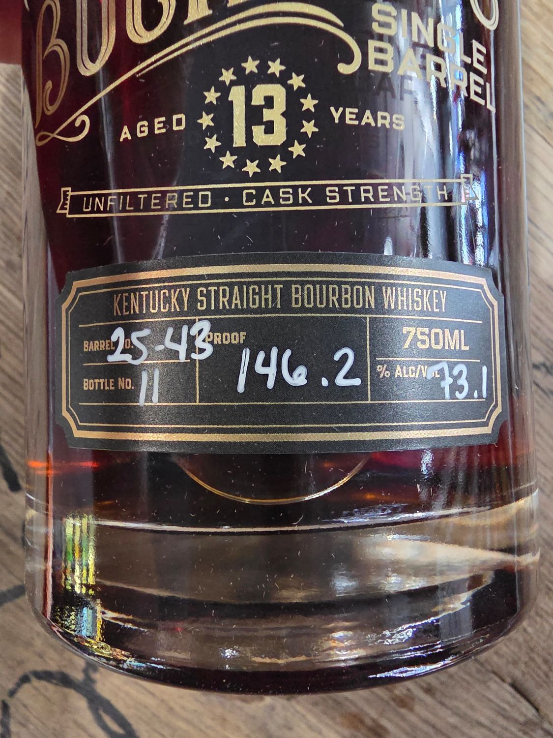 Augusta 13year Single Barrel 750ml 146.2Proof