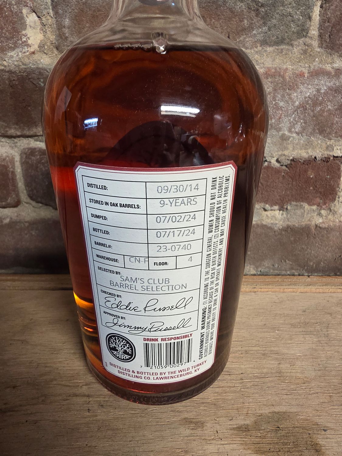 Russell&#39;s Reserve Private Single Barrel 750ml