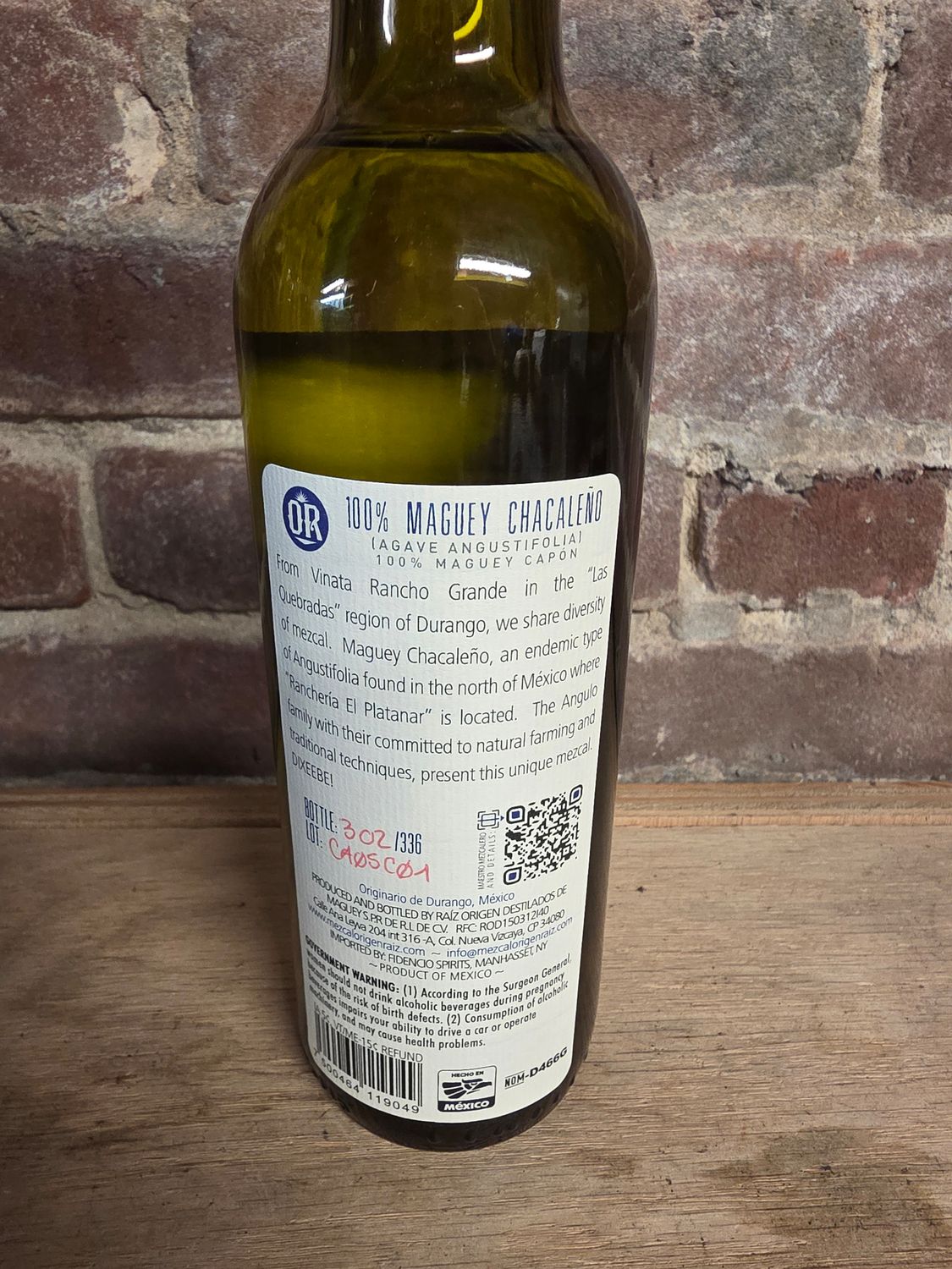 Origen Raiz Chacaleño 375ml