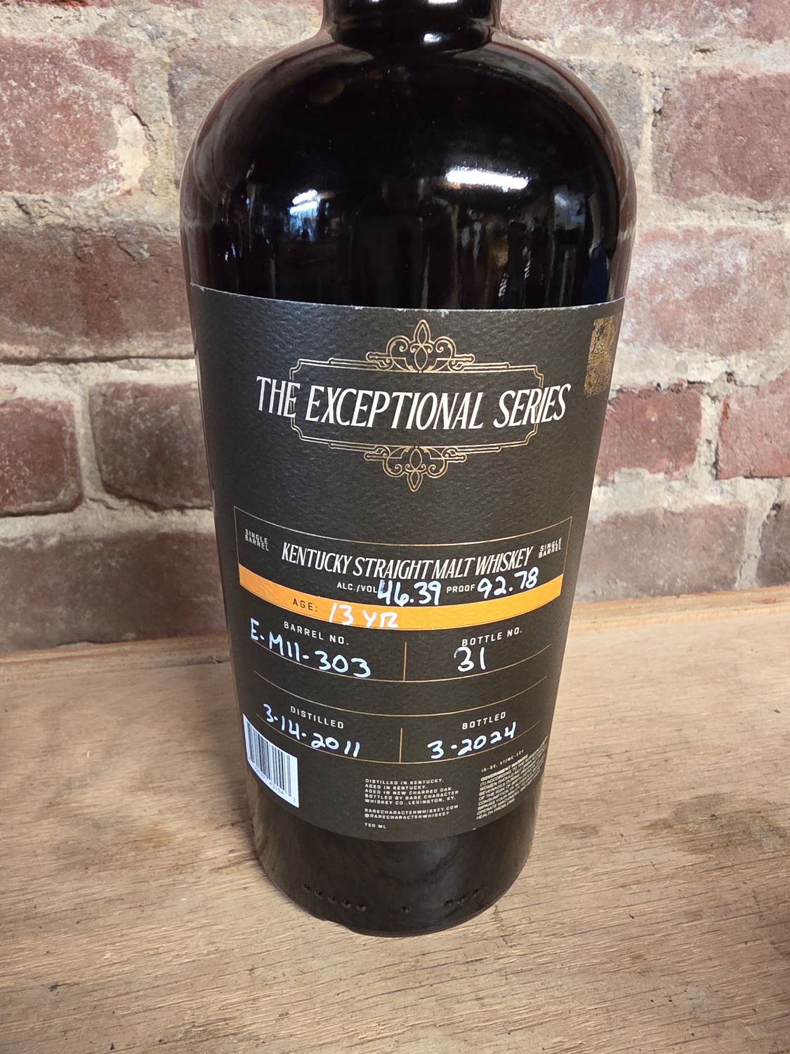 Rare Character Exceptional Series 13year Kentucky Malt 2024