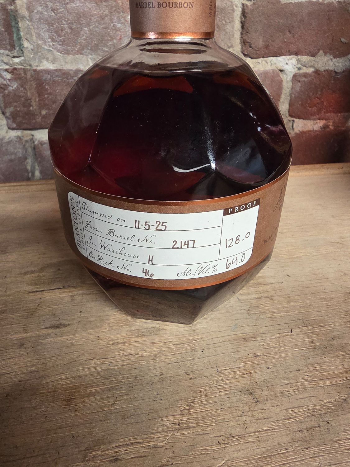 Blanton’s Straight From The Barrel 128proof 750ml