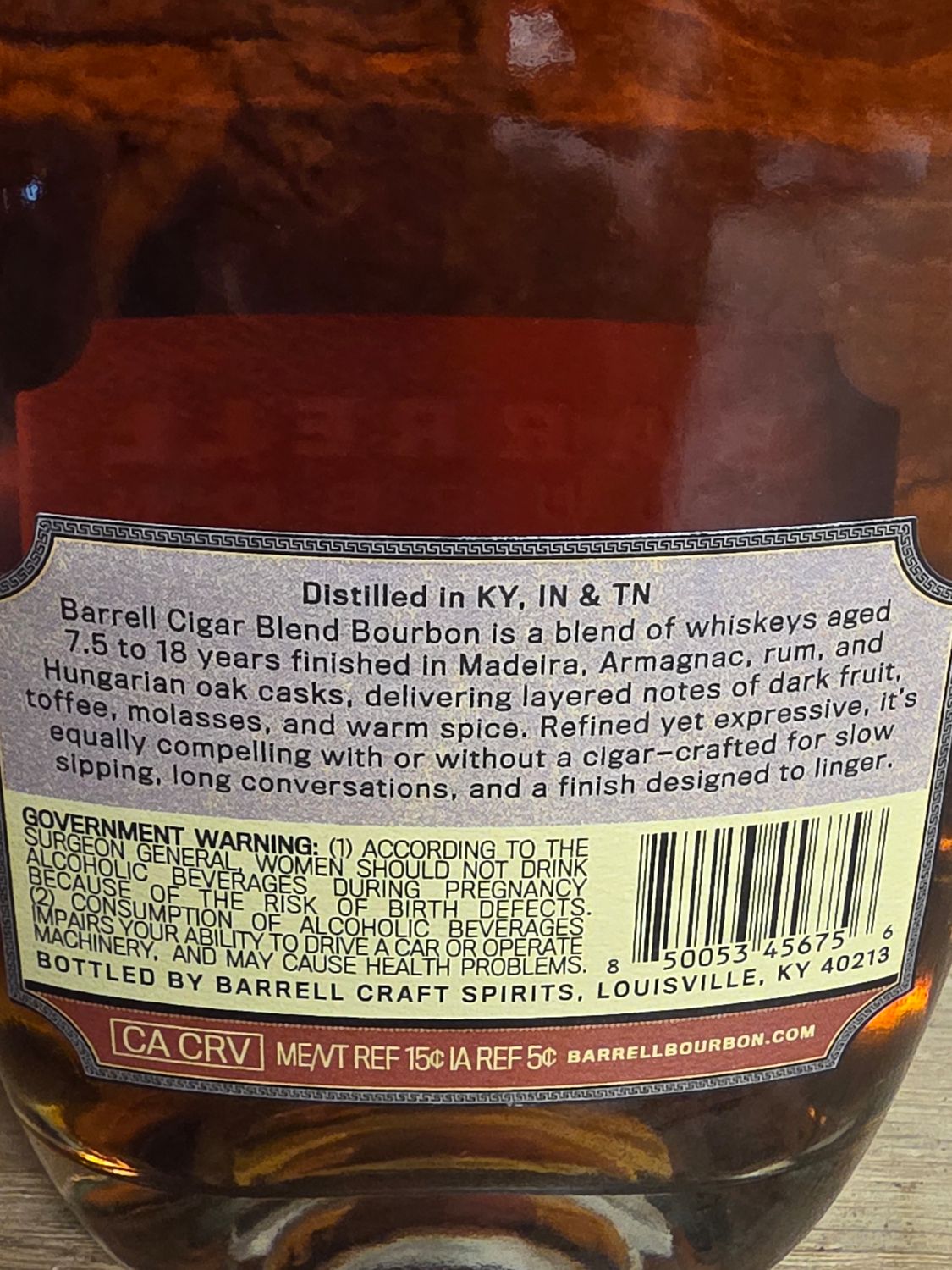 Barrell Cigar Blend 750ml