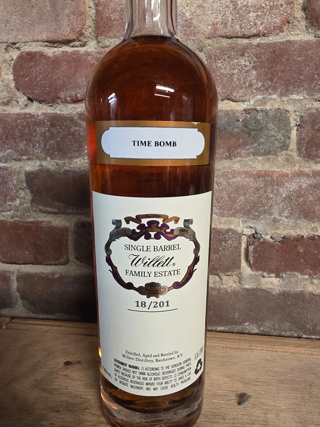 Willett 6year Bourbon "Time Bomb" 750ml