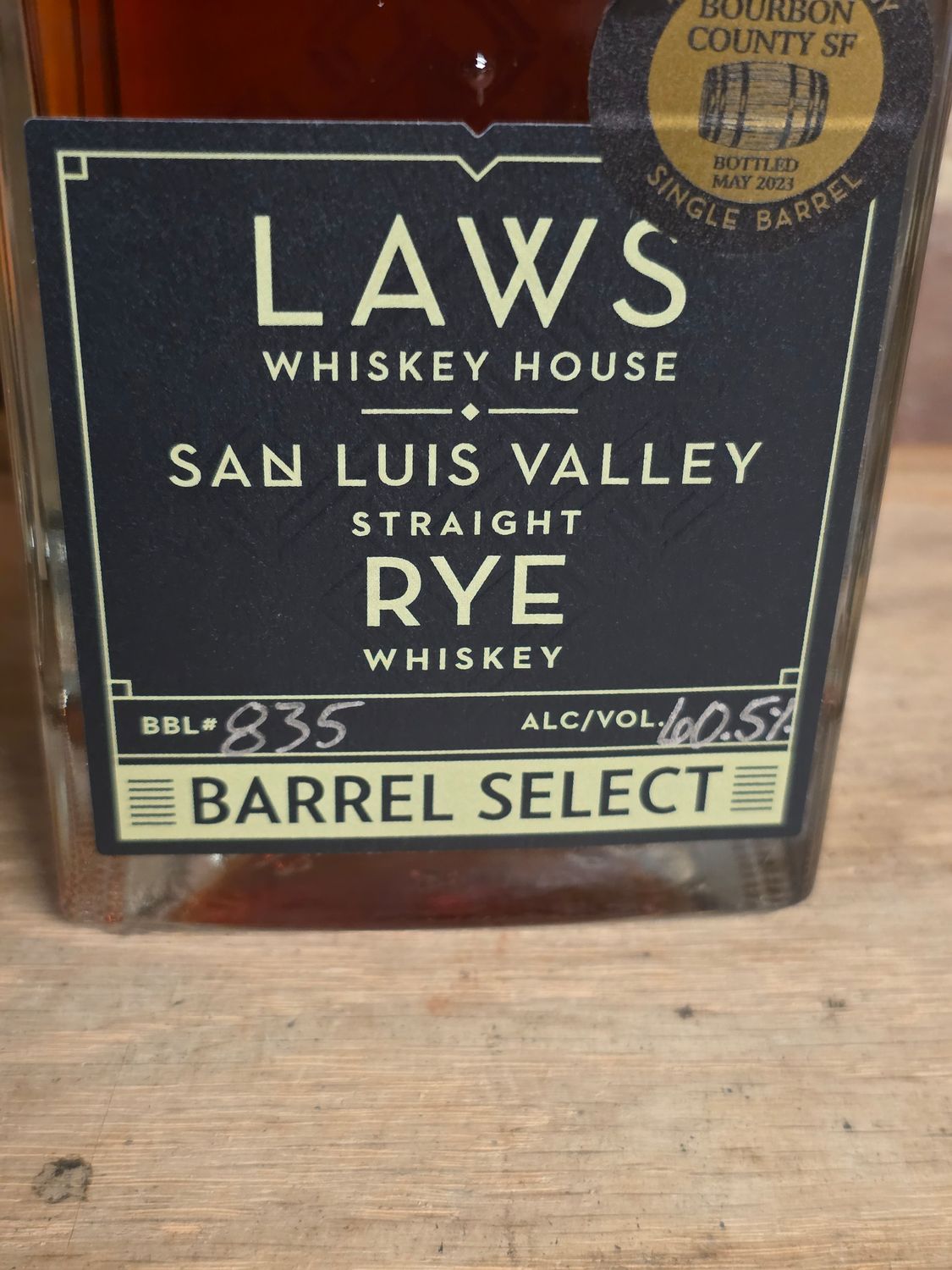 Laws Straight Rye Barrel Select 750ml