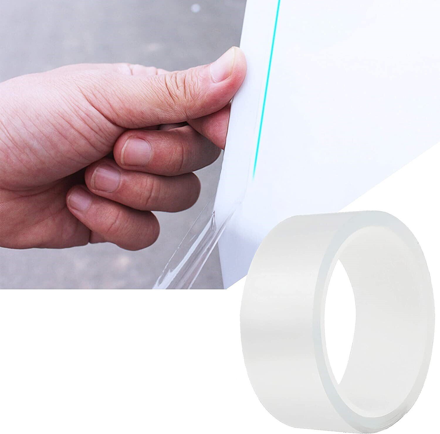 SUVs Car Door Entry Guard Clear Trim Guard/Cover for Car Door Sill Edge Anti-Collision Protector Film Universal for Most Cars Rear Bumper Vehicles 2 x 197, Transparent 