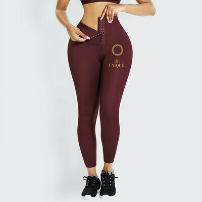 Burgundy/Red Small High waist trainer leggings