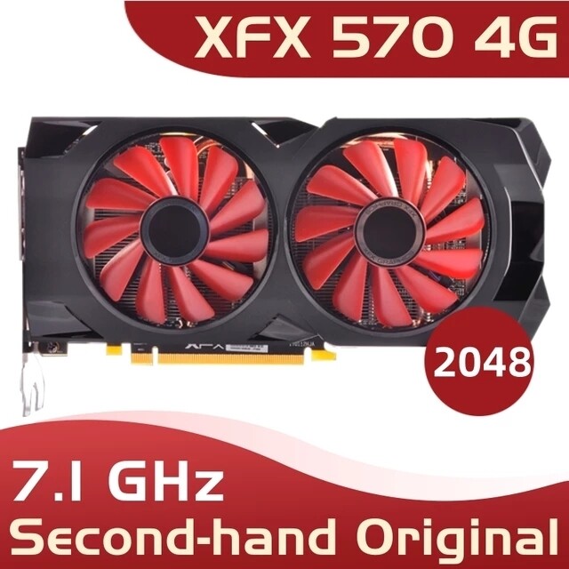 used xfx 570 4g 256bit GDDR5 desktop xfx graphics cards