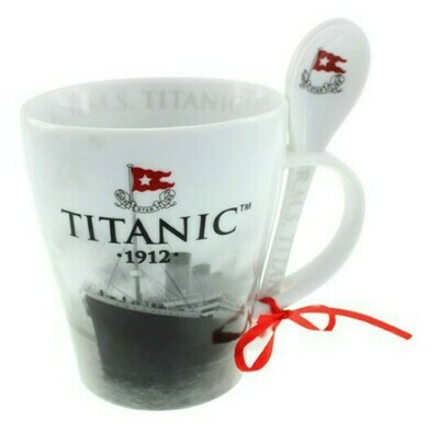 WHITE STAR LINE TITANIC 1912 BONE CHINA MUG AND SPOON